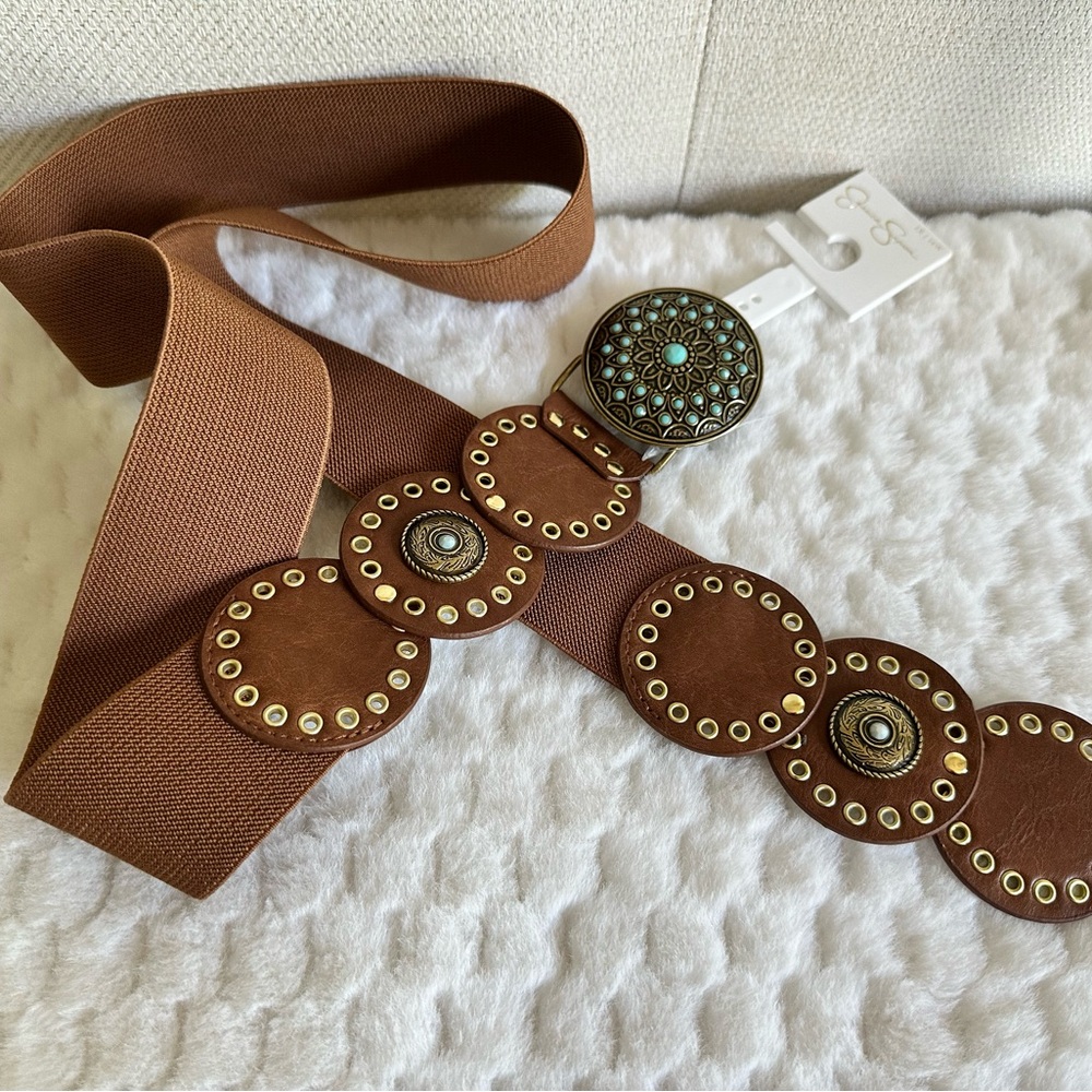 Jessica Simpson Brown and Turquoise Belt, NWT